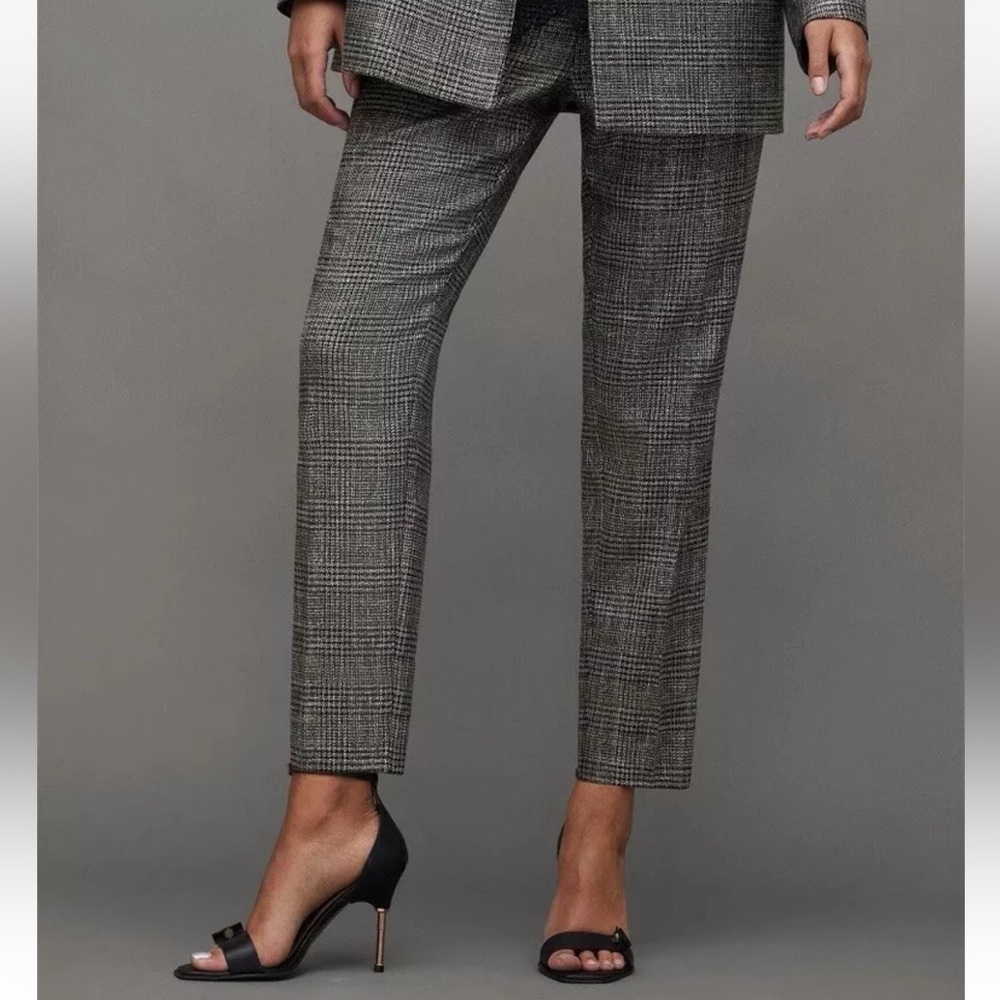 All Saints *ALTERED* Gray Plaid Trousers